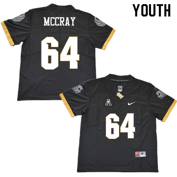 Youth #64 Justin McCray UCF Knights College Football Jerseys Sale-Black